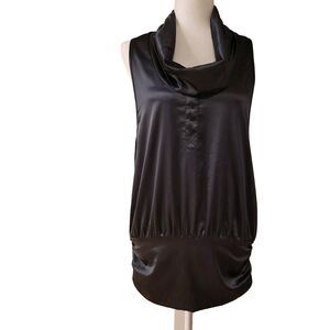 Nanushka Black Sleeveless Cowl Neck Size M Women Tunic Top